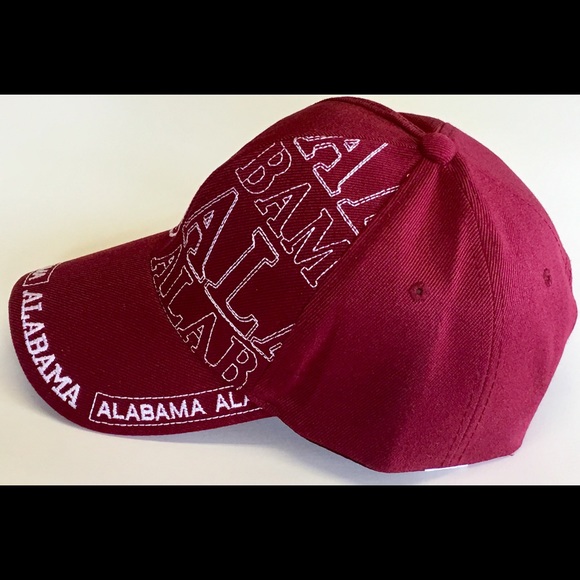 Alabama Football Adjustable Cap Hat Red White SEC - Picture 5 of 8